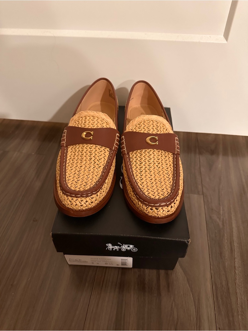 Coach Men's Woven Loafers in Tan and Brown
